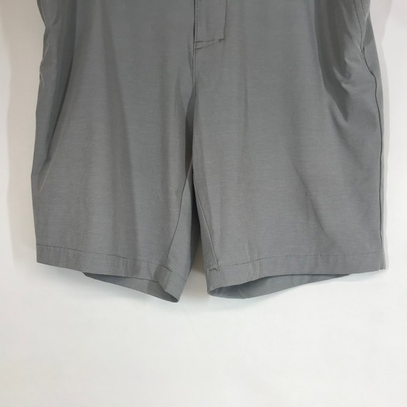 Banana Republic Men Gray Flat Front Stretch Shorts Size 36 Casual Chino - Picture 3 of 10